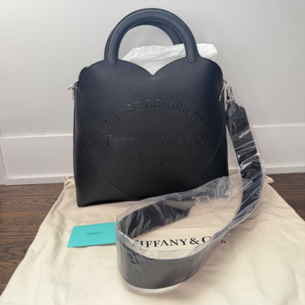 Tiffany & Co. Please Return To Tiffany Large Tote Bag - Black | NWT